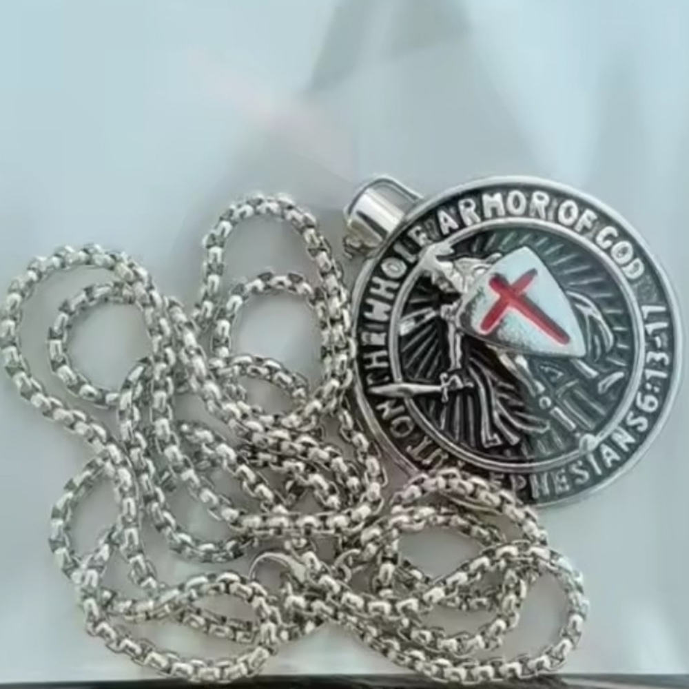 New Armor of God Ephesians 6: 13-17 Pendant Necklace